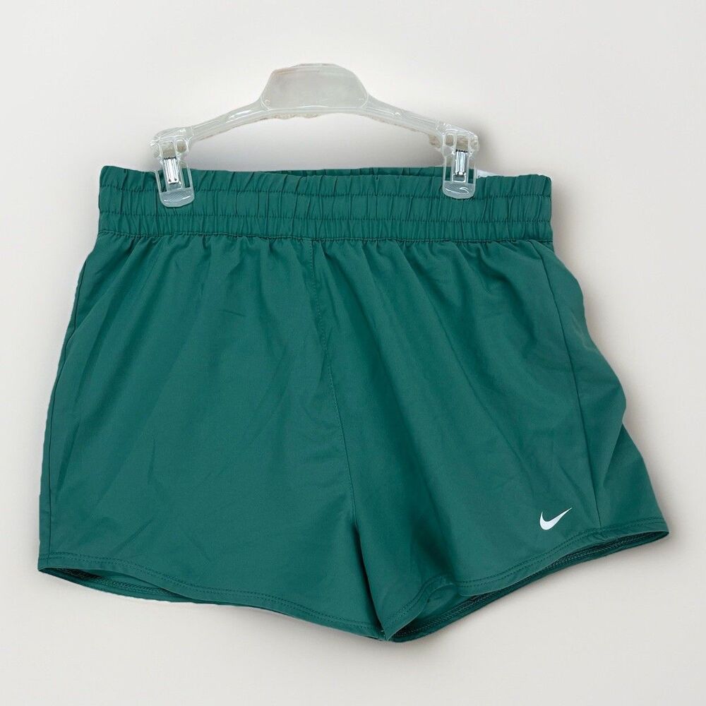 Nike Kids' Dri-FIT High-Waisted Training Shorts 3.5” Green Girls‎ Size Large NWT